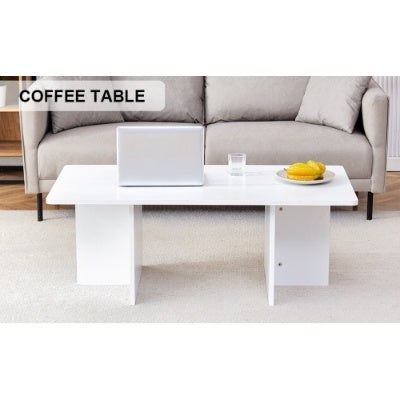 A Modern And Practical White Coffee Table. The Coffee Table Is Made Of Medium Density Fiberboard Material, Suitable For Living Room, Bedroom, And Study. CT-2O