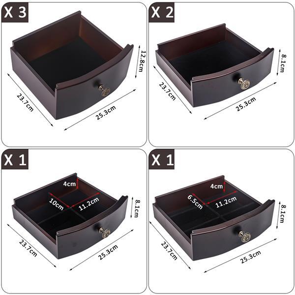 Floor-standing Eight-drawer Nine-layer Jewelry Cabinet