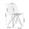 Modern Dining Chair With Shell Leisure Plastic Seat And Golden Steel Legs