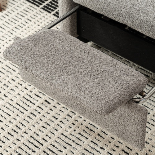 Accent Rocking Chair With Footrest High Back Rubber Wood Rocking Legs Bedroom Living Space