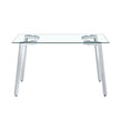 Glass Dining Table Transparent, 130  80   8MM