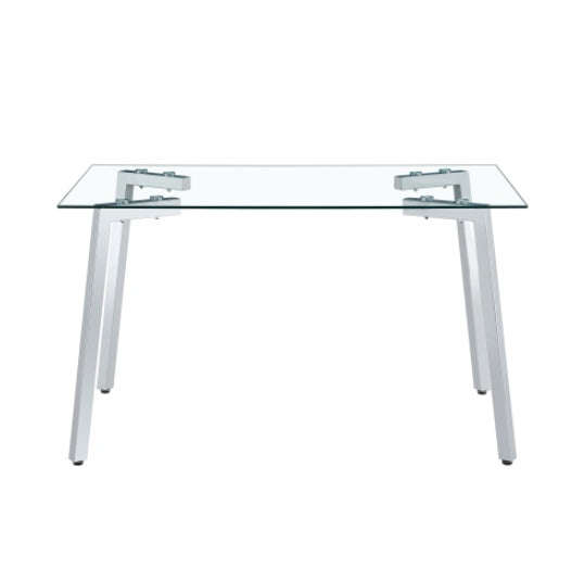 Glass Dining Table Transparent, 130  80   8MM