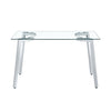 Glass Dining Table Transparent, 130  80   8MM