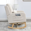 Welike 27.5W Modern Accent High Back Armchair Rocker With Lumbar Pi
