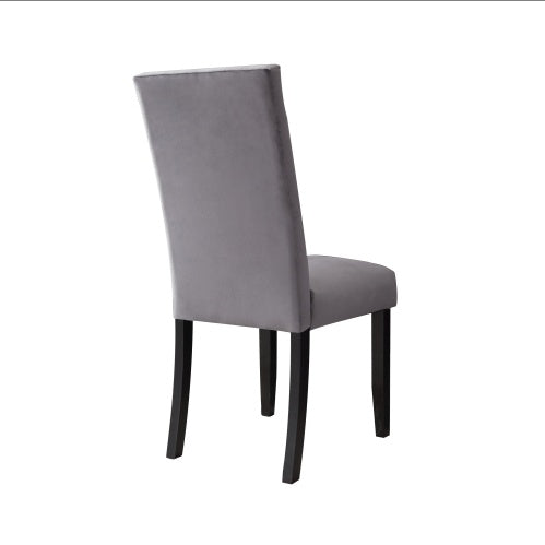 Napoli - Velvet Side Chair Gray