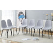 Comfortable Linen-Cotton Dining Chair Set - Four Pieces In Light Gray.Integrated Seat And Backrest,Linen-Cotton Material,Modern Home Matching.