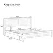 Modern Solid Wood King Size Platform Bed With Sturdy Wooden Slats Support,No Box Spring Needed, Seadrift