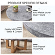 Modern Gray Texture MDF Round Coffee Table - 31.4 Diameter.A Modern Retro Circular Coffee Table With A Diameter Of 31.4 Inches, Made Of MDF Material, Suitable For Living Rooms