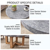 Modern Gray Texture MDF Round Coffee Table - 31.4 Diameter.A Modern Retro Circular Coffee Table With A Diameter Of 31.4 Inches, Made Of MDF Material, Suitable For Living Rooms