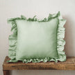 Ruffled Pillow Cover With Core Linen Pillow Living Room