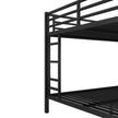 Metal Queen Over Queen Bunk Bed For Teens And Adults,Space Saving Noise Reduced No Box Spring Needed, Black