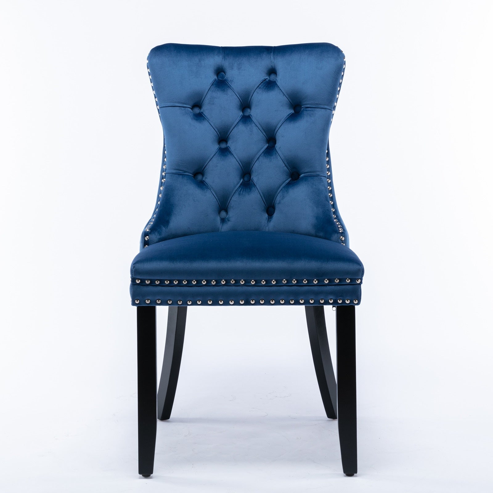 Nikki Modern Tufted Velvet Dining Chair, Solid Wood, High-end Contemporary
