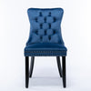 Nikki Modern Tufted Velvet Dining Chair, Solid Wood, High-end Contemporary