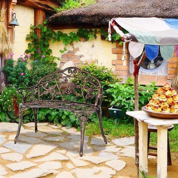Cast Aluminum Outdoor Courtyard Decoration Park Leisure Rose Chair