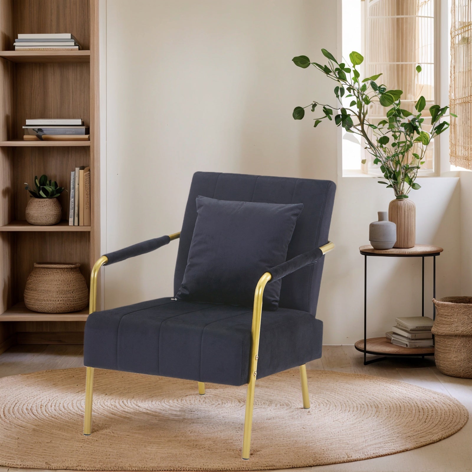 Modern Velvet Accent Chair For Living Room