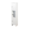 Bathroom Floor Cabinet 2 Doors 6 Shelves Wooden Storage 15.75x11.81