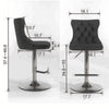 A&A Furniture,Golden Swivel Velvet Barstools Adjusatble Seat Height From 25-33 Inch
