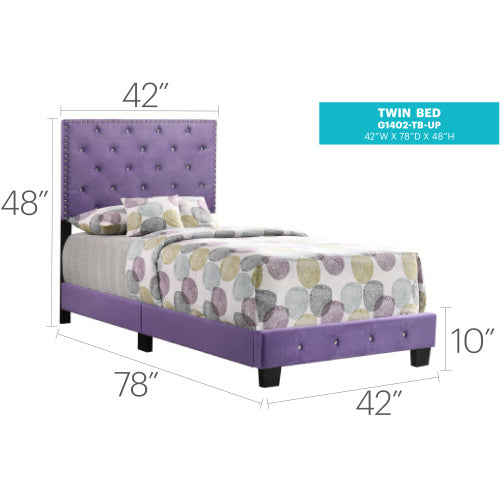 Charming Purple Twin Bed For Stylish Spaces