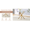 Circular Transparent Glass Dining Table