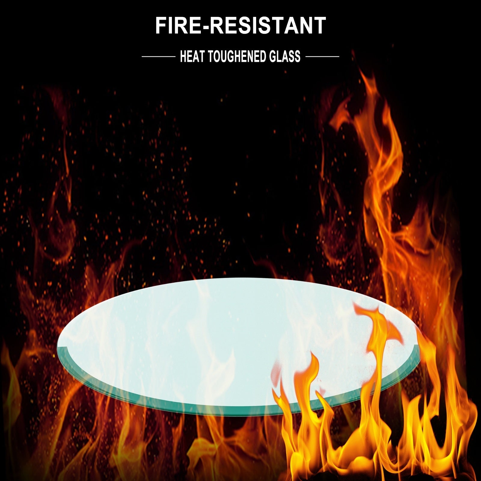 20  Round Tempered Glass Table Top 1 4  Thick Polished Edge