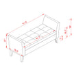 51.5  Bed Bench With Storage Grey Velvet