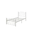 Twin Size Unique Flower Sturdy System Metal Bed Frame With Headboard And Footboard
