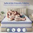 Single Bed Mattress, Single Bed Hybrid Mattress, Boxed, Medium Firm Memory Foam And Spring Mattress, Stress Relief And Motion Isolation, Fiberglass Mattress, CertiPUR-US Certifie