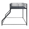 Metal Floor Bunk Bed, Twin XL Over Queen, Black
