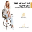 2pcs Bronze Color, Beige Cushion, Cast Aluminum Bar Stool