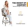 2pcs Bronze Color, Beige Cushion, Cast Aluminum Bar Stool