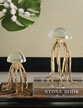 Jellyfish Decoration Metal Ocean Art Theme