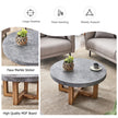 Modern Gray Texture MDF Round Coffee Table - 31.4 Diameter.A Modern Retro Circular Coffee Table With A Diameter Of 31.4 Inches, Made Of MDF Material, Suitable For Living Rooms