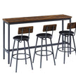 Industrial-style Bar, Table And Chairs