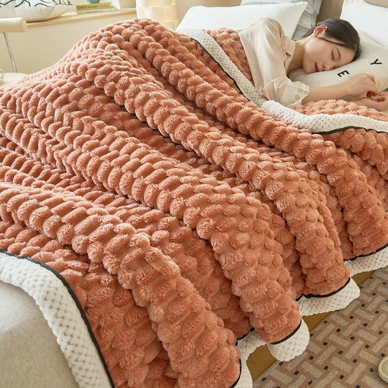 Coral Flannel Winter Thicken Thermal Cover Blanket