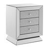 W 22 X D 16.5 X H26.4 Elegant Mirror Three Drawer Cabinet, Drawer Inlaid With Diamond Glass Mirror Three Drawer Cabinet, Suitable For Corridor, Living Room, Corner, Bedroom, Sofa
