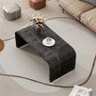 Simple Coffee Table With Curved Decorative Art Design, Suitable For Living Or Dining Rooms
