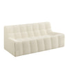 Sofa, Full Sponge Compression Corduroy 3 Seat Sofa, Modern Minimalist Style Corduroy Sofa, Comfortable Compression Sofa, Space Efficient Design   Beige