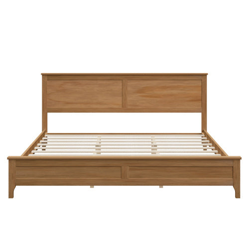 Modern Solid Wood King Size Platform Bed With Sturdy Wooden Slats Support,No Box Spring Needed, Seadrift