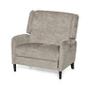 Oversized Textured Fabric Pushback Recliner Dark Beige And Dark Brown