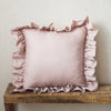 Ruffled Pillow Cover With Core Linen Pillow Living Room