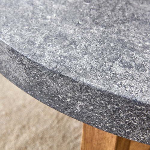 Modern Gray Texture MDF Round Coffee Table - 31.4 Diameter.A Modern Retro Circular Coffee Table With A Diameter Of 31.4 Inches, Made Of MDF Material, Suitable For Living Rooms