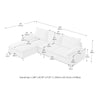 L-Shaped Linen Sectional Sofa With Right Chaise,living Room ,bedroom,office.