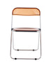 YELLOW Clear Transparent Folding Chair Chair Pc Plastic Living Room Seat