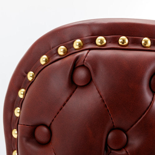 Furniture,Swivel Barstools Adjusatble Seat Height, Modern PU Upholstered Bar Stools With The Whole Back Tufted, For Home Pub And Kitchen Island