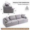 LY-024GY COMPRESSION SOFA  4-seater Combined Sofa, Crochet Yarn Fabric, Full Sponge Compression Sofa,combined Sofa With 4 Pillows For Home Living  Home Furniture  Apartment  Office  House