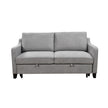 69 Inch 3-in-1 Convertible Queen Sofa Bed, Modern Fabric Love Seat Futon Sofa Sofa With Pull Out Bed, Small Love Seat Lounge Sofa With Reclining Back, Living Room Furniture,