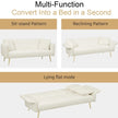 70.1 Futon Sofa Bed, Convertible Double Sofa Bed With Folding Armrests For Living Rooms And Small Spaces