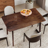 47.2 Rectangle Dining Table For 4, MidCentury Modern Kitchen Table With Rubber Wood Legs For Dining Room, Walnut