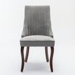 Rayon Cloth Flocking Linen Dining Chairs Channel Kitchen Dinner Chair Comfy Fabric Upholstered Accen