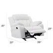 Elegant White Recliner With Padded Arms